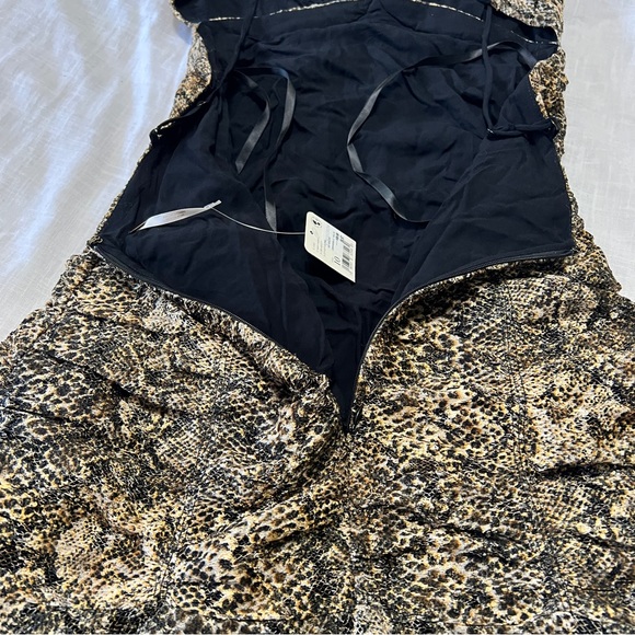 NWT Free People Snake Print Open Back Mini Dress M - Picture 11 of 11